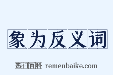 象为反义词是什么意思的图片